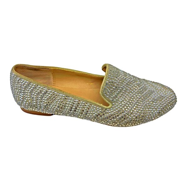 Steve Madden Concord‎ Gray Rhinestone Slip On Glam Flats - Picture 8 of 11